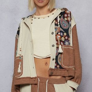 POL BOHO HOODIE JACKET NWT